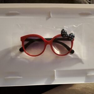 Red Sunglasses with Polka Dot Bow
